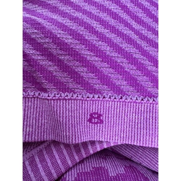 Lululemon Heathered Tender Violet Swiftly Tech Long Sleeve Crew Neck Top Size 8 - Picture 7 of 7